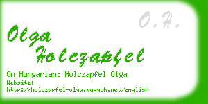 olga holczapfel business card